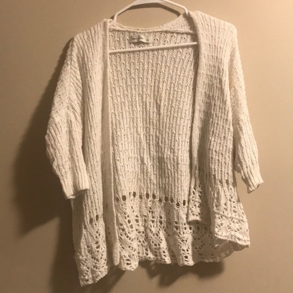 white cardigan
